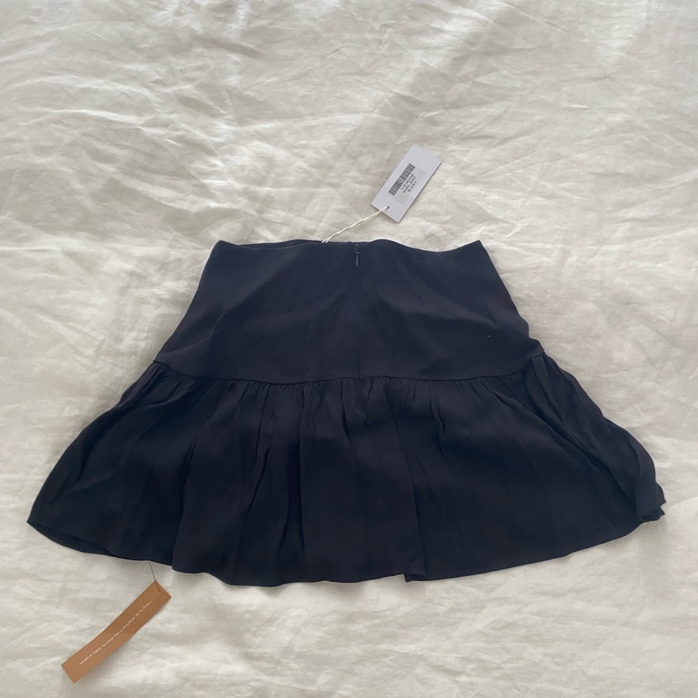 Reformation Black Tiered Mini Skirt